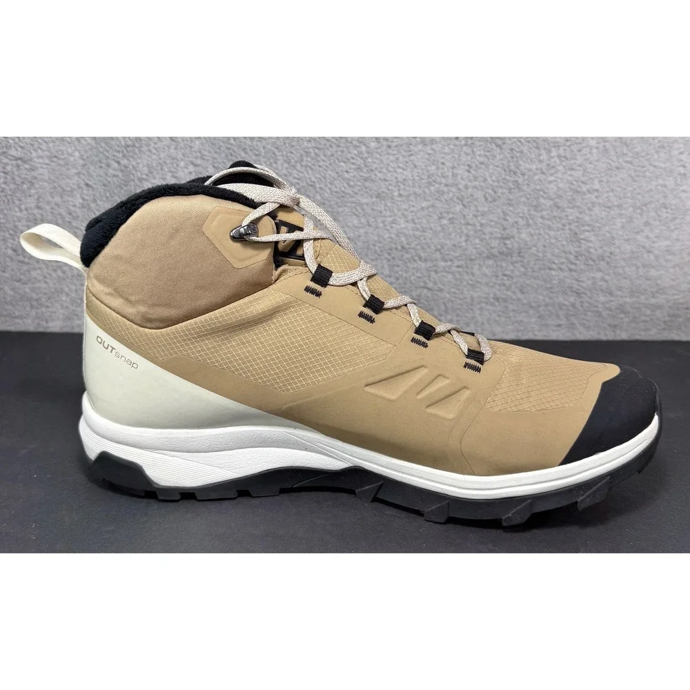 Salomon Outsnap CSWP Winter Boots Mens 11.5 Kelp Black Waterproof 414411